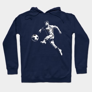 Dynamic Soccer Player Hoodie